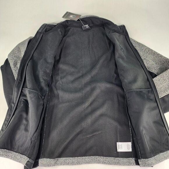 Spyder Charcoal Heather Speed Jacket Size M Mens Full Zip Fleece Jackets - Picture 3 of 10